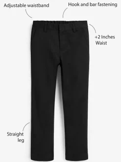 Next Plus Waist Straight Leg School Trousers (3-17yrs)^BOY Joggers|Tznius Pants