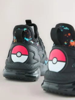 Online Next Black Pokemon Elastic Lace Trainers