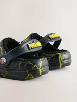 Next Black Pokemon Warm Lined Slipper Clogs^BOY Nightwear