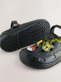 Next Black Pokemon Warm Lined Slipper Clogs^BOY Nightwear