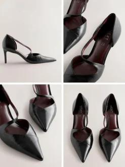 Next Premium Leather Asymmetric Court Heels^Women Heels