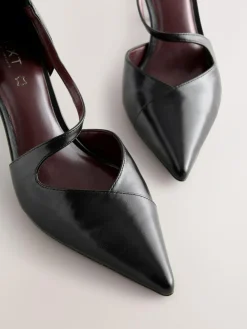 Next Premium Leather Asymmetric Court Heels^Women Heels