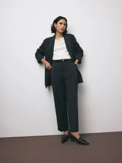 Next Premium Leather With Motionflex Point Toe Tassel Heels Loafers^Women Wide Fit & Extra Wide Fit|Heels