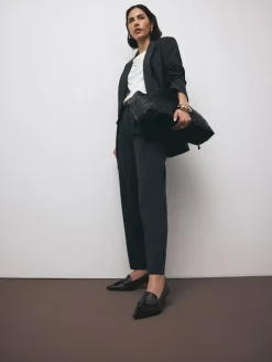 Next Premium Leather With Motionflex Point Toe Tassel Heels Loafers^Women Wide Fit & Extra Wide Fit|Heels