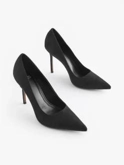 Outlet Next Black Premium Point Toe Court Shoes