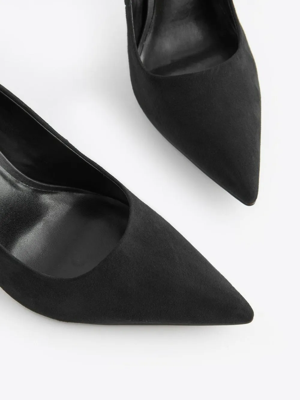 Outlet Next Black Premium Point Toe Court Shoes