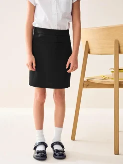 Online Next Pull-On Jersey Stretch School Pencil Skirt (3-18yrs) Black