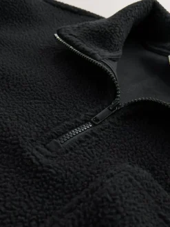 Best Next Quarter Zip Borg Fleece Black