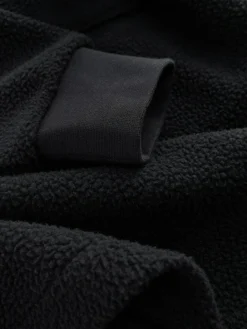 Best Next Quarter Zip Borg Fleece Black