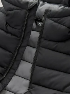 Next Black Quilted Midweight Hooded Jacket (3-16yrs)^BOY Coats & Jackets|Snowsuits & Coats