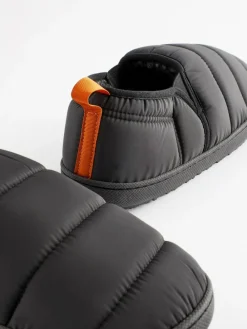 Online Next Black Quilted Slippers