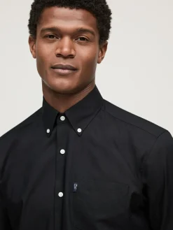 Outlet Next Black Regular Fit Button Down Easy Iron Oxford Shirt