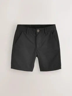 New Next Black Regular Fit Chino Shorts (3-16yrs)