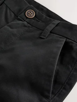 New Next Black Regular Fit Chino Shorts (3-16yrs)
