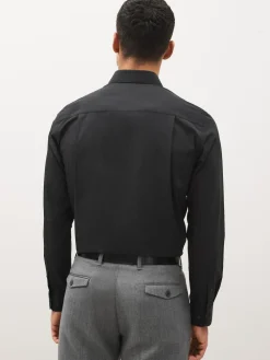 Clearance Next Black Regular Fit Easy Care Single Cuff Smart Shirt