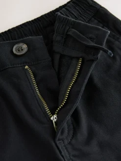 Next Black Regular Fit Elasticated Waist Chino Trousers (3-16yrs)^BOY Pants & Chinos|Occasionwear