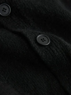 Sale Next Regular Fit Embroidered Chest Motif Cardigan Black