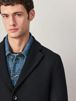 Next Regular Fit Epsom Overcoat with Wool^ Coats & Jackets|Coats & Jackets