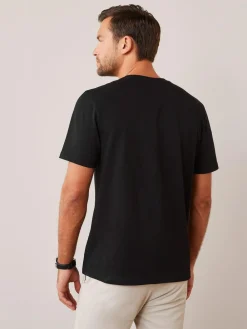 Next Black Regular Fit Essential Crew Neck Cotton T-Shirt