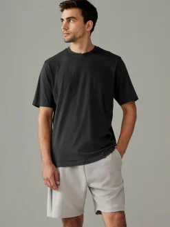 Next Black Regular Fit Essential Cotton T-Shirts 6 Pack^ Nightwear|Tops & T-Shirts