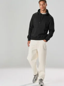 Next Black Regular Fit Heavyweight Cotton Rich Jersey Hoodie^ Nightwear|Sweatshirts & Hoodies