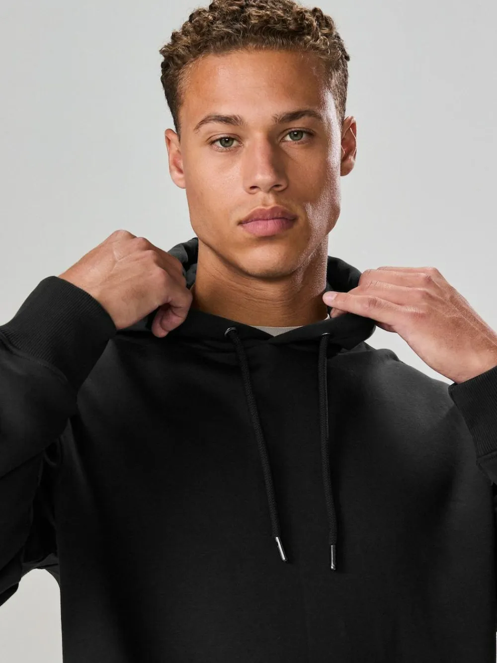 Next Black Regular Fit Heavyweight Cotton Rich Jersey Hoodie^ Nightwear|Sweatshirts & Hoodies