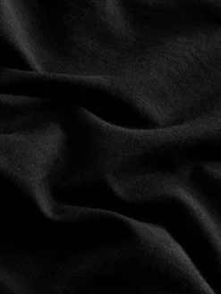 Next Black Regular Fit Long Sleeve Crew Neck T-Shirt^ Tops & T-Shirts|Nightwear