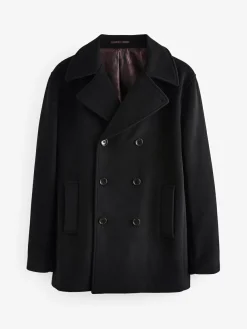 Next Regular Fit N.Premium Soft Touch Peacoat with Wool^ Coats & Jackets|Coats & Jackets
