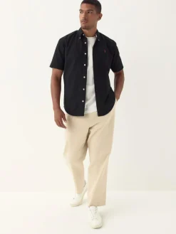 Clearance Next Black Regular Fit Short Sleeve Oxford Shirt