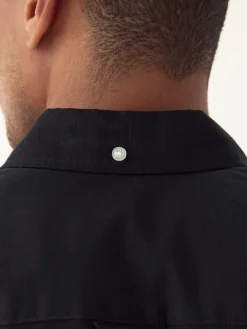 Clearance Next Black Regular Fit Short Sleeve Oxford Shirt