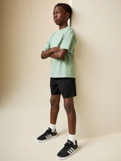 Next Black Regular Fit Shorts (3-16yrs)^BOY Shorts