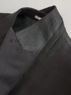 New Next Black Regular Fit Signature Nova Fides 100% Italian Wool Tuxedo Suit Jacket