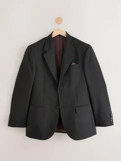 Next Regular Fit Signature Nova Fides 100% Italian Wool Suit Jacket^ Blazers & Formal Jackets|Black Suits