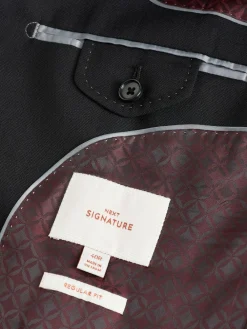 Next Regular Fit Signature Nova Fides 100% Italian Wool Suit Jacket^ Blazers & Formal Jackets|Black Suits