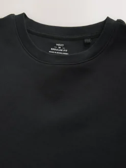 Best Next Black Regular Fit Smart Soft Touch Heavyweight T-Shirt