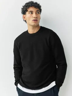 Next Black Regular Fit Soft Touch Crew Neck Jumpers 2 Pack^ Knitwear|Knitwear