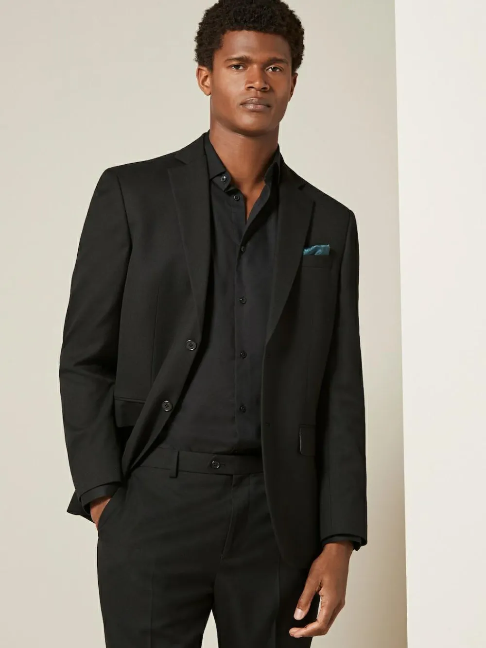 Next Black Regular Fit Textured Suit Jacket^ Blazers & Formal Jackets|Black Suits