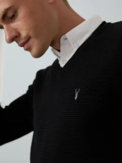 Next Regular Fit Textured Oxford Mock Shirt Jumper^ Knitwear|Knitwear