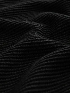 Best Next Regular Fit Textured Oxford Mock Shirt Jumper Black