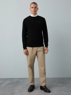 Best Next Regular Fit Textured Oxford Mock Shirt Jumper Black