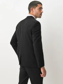 Next Black Regular Fit Tuxedo Suit Jacket