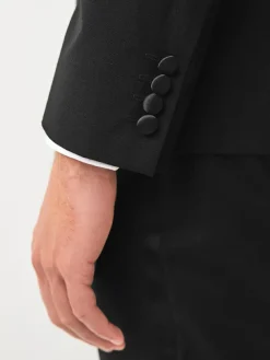 Next Black Regular Fit Tuxedo Suit Jacket