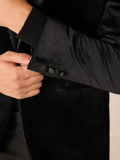Next Regular Fit Velvet Blazer^ Blazers & Formal Jackets|Black Suits