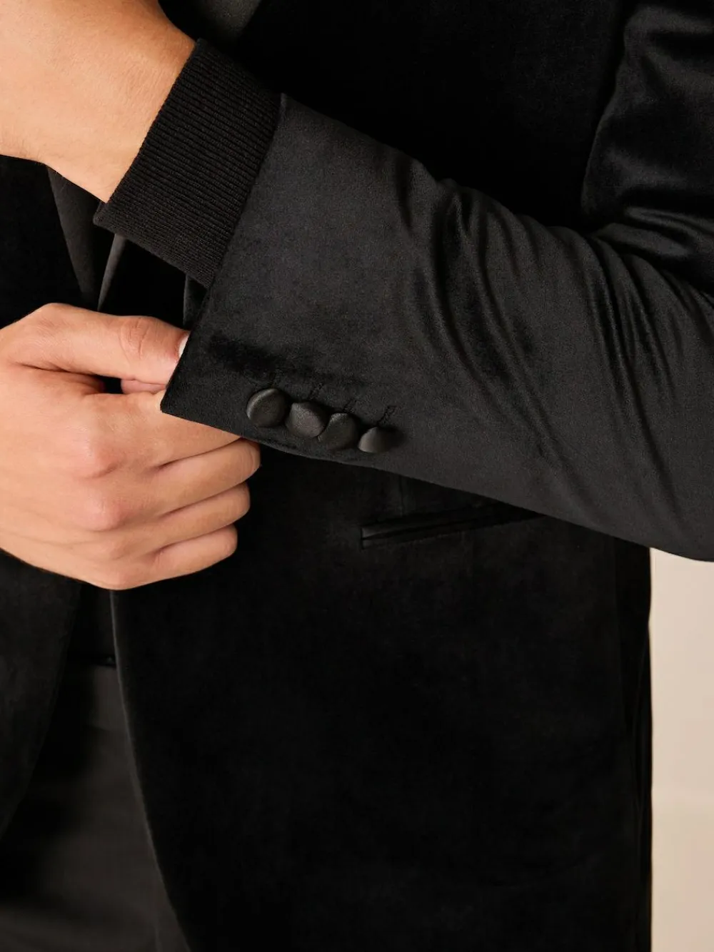 Next Regular Fit Velvet Blazer^ Blazers & Formal Jackets|Black Suits