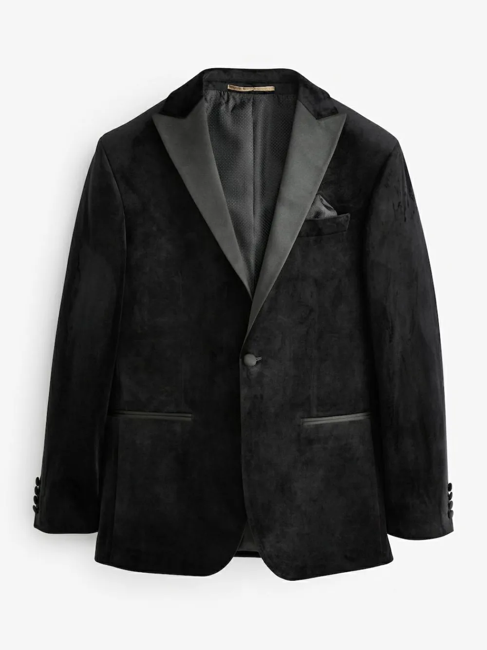 Next Regular Fit Velvet Blazer^ Blazers & Formal Jackets|Black Suits