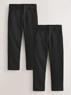 Next Regular Leg School Trousers 2 Pack (3-17yrs)^BOY Pants & Chinos|Tznius Pants