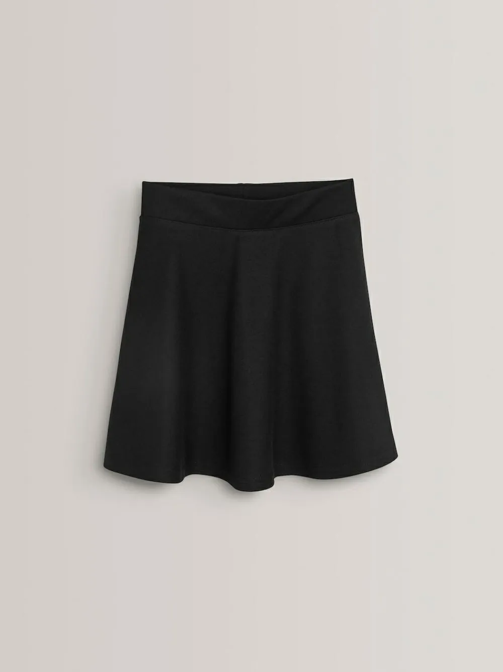 Online Next Regular Length Pull-On Jersey Stretch School Skater Skirt (3-17yrs) Black