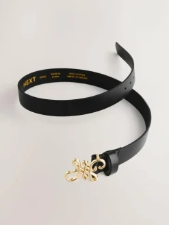 Next Regular Statement Buckle Leather Belt^Women Belts