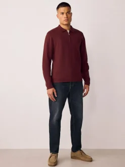 Online Next Black Regular Tapered Fit Vintage Wash Denim Jeans