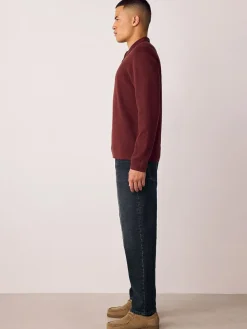 Online Next Black Regular Tapered Fit Vintage Wash Denim Jeans